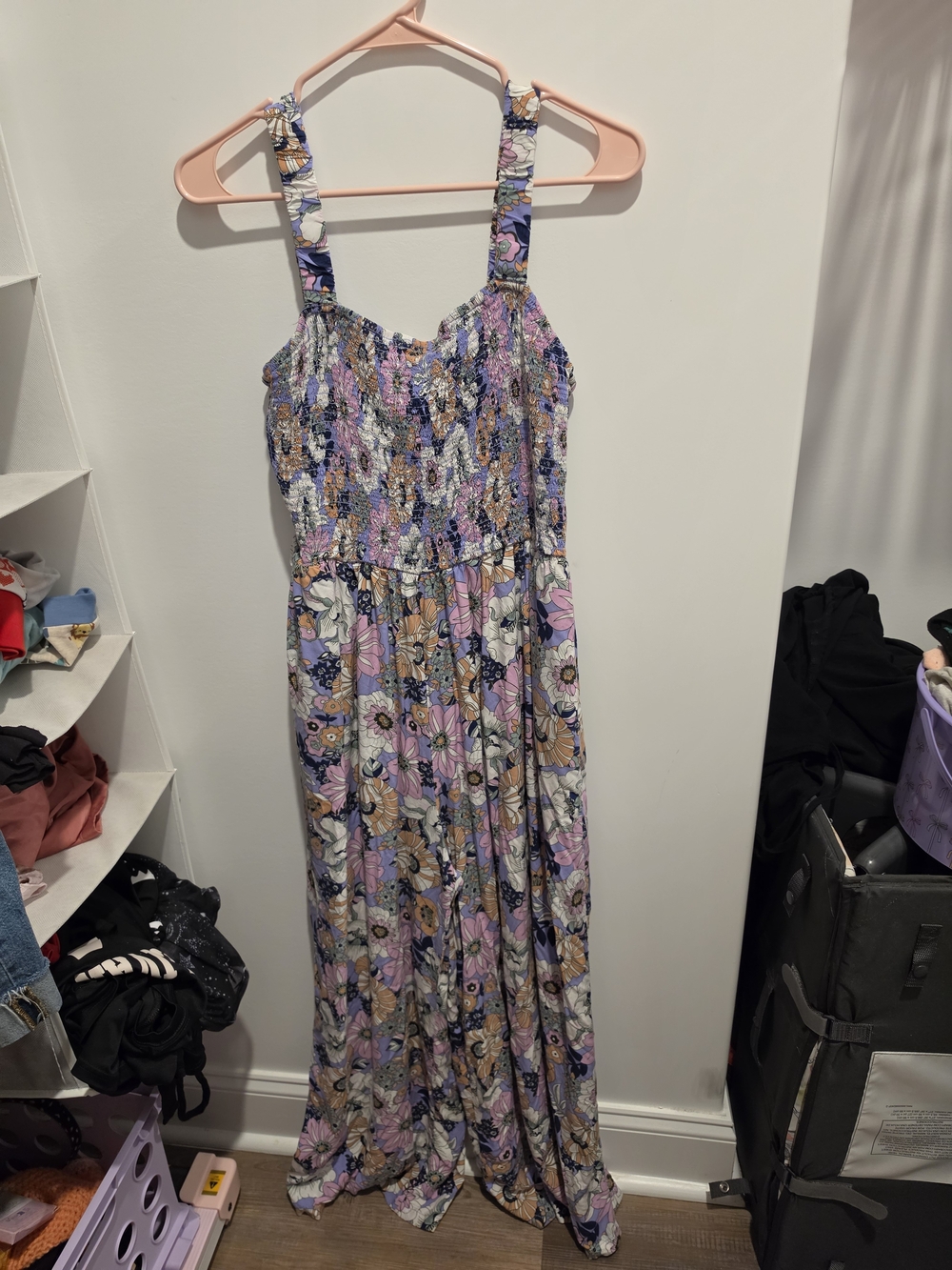 Purple floral maxi jumper